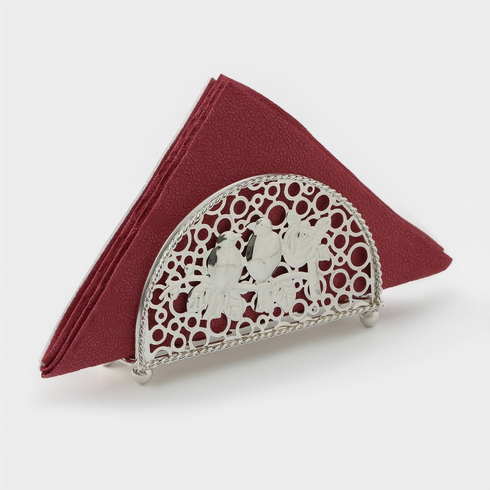 Салфетница 145х45х9 см цвет серебристый