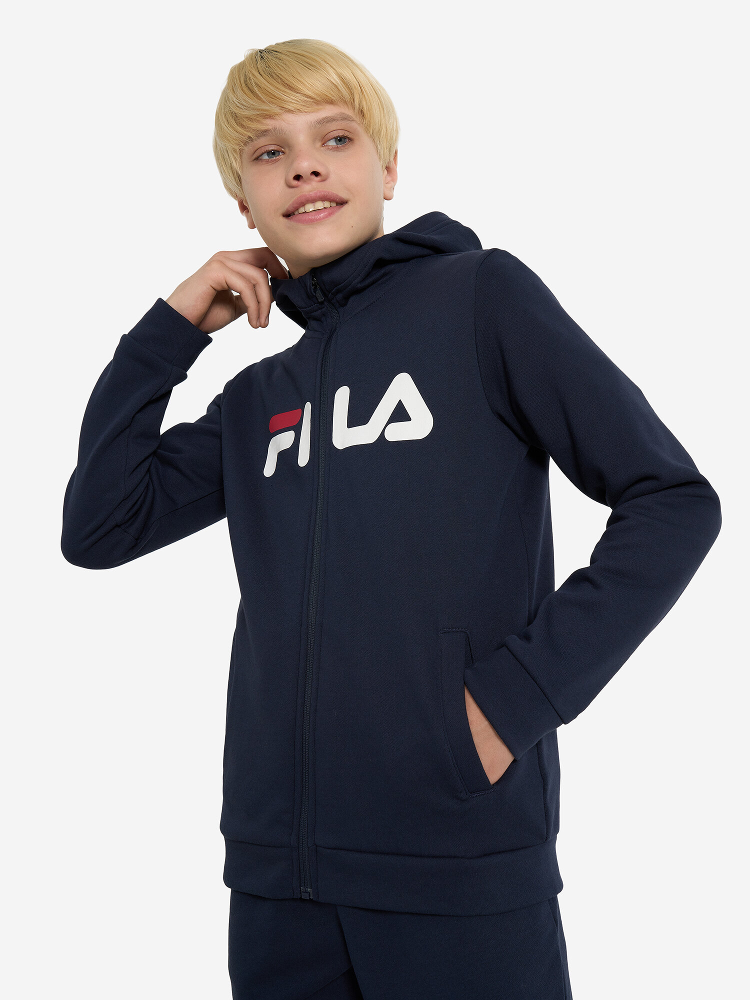 Толстовка Fila Sport Style Boy's FZ Jumper, размер 146/152, темно-синий