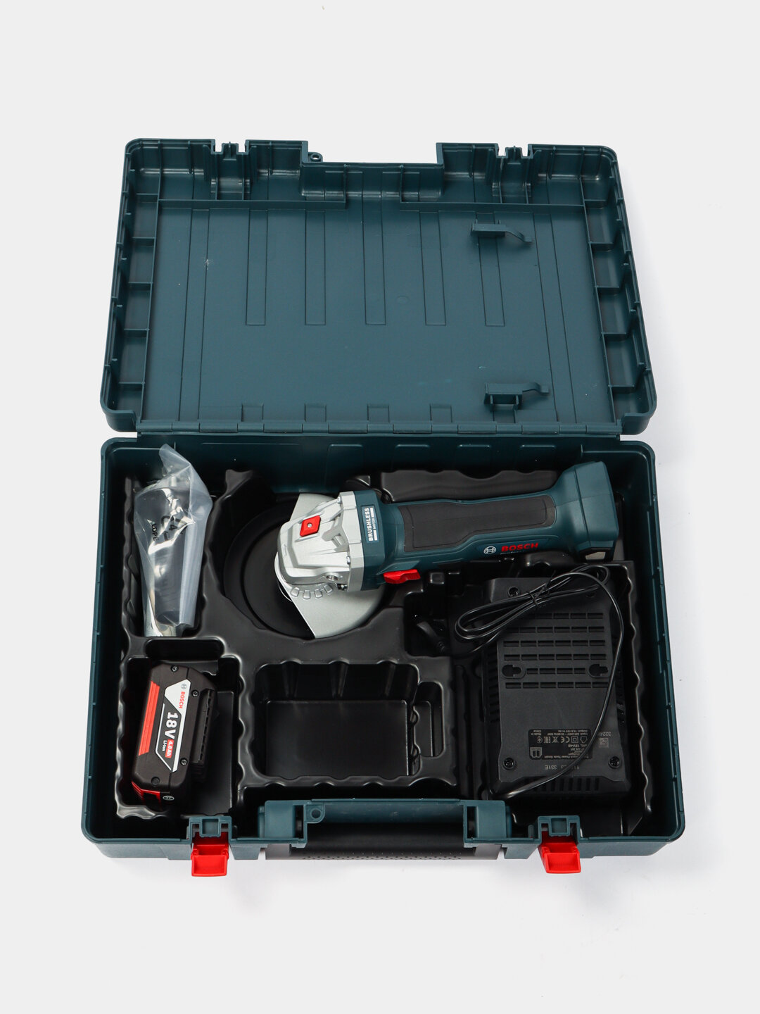 Аккумуляторная болгарка Bosch GWS 180-LI – мобильная УШМ с диском 125 мм, 18В. Угловая шлифовальная машина. — фото 1