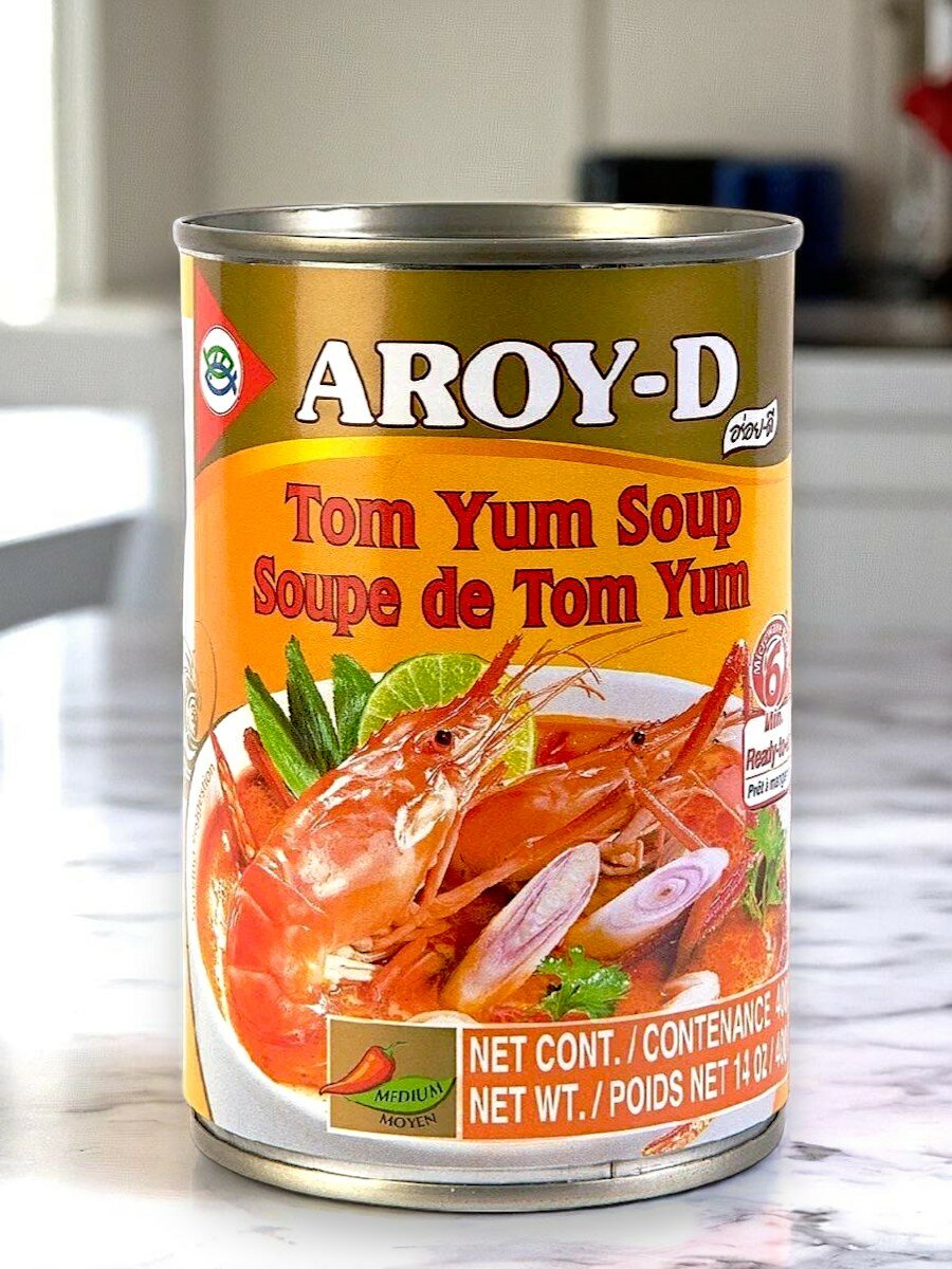 Основа для супа "Том Ям" AROY-D, 400 грамм в банке, без ГМО, Таиланд