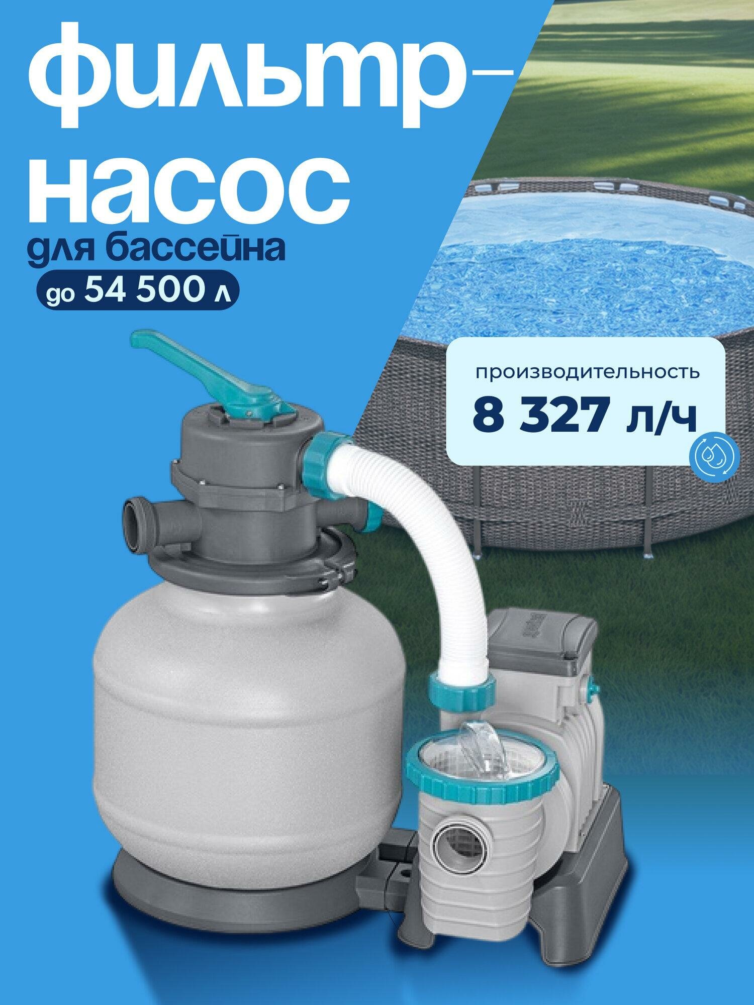 Фильтр-насос для бассейнов песочный 220-240V, 8327 л/ч, 58499 Bestway