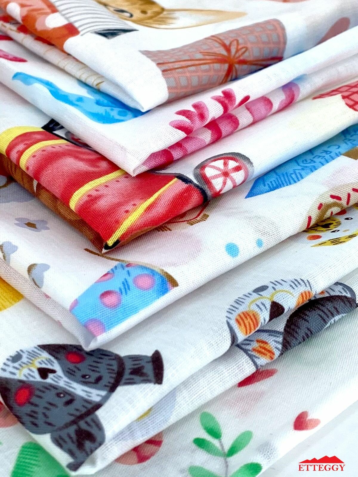 Носовой платок Etteggy, 6 шт., розовый — фото 1