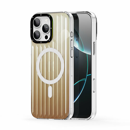 фото Усиленный прозрачный чехол (gradient desert gold) с поддержкой magsafe от dux ducis для iphone 16 pro max, серия zest series case