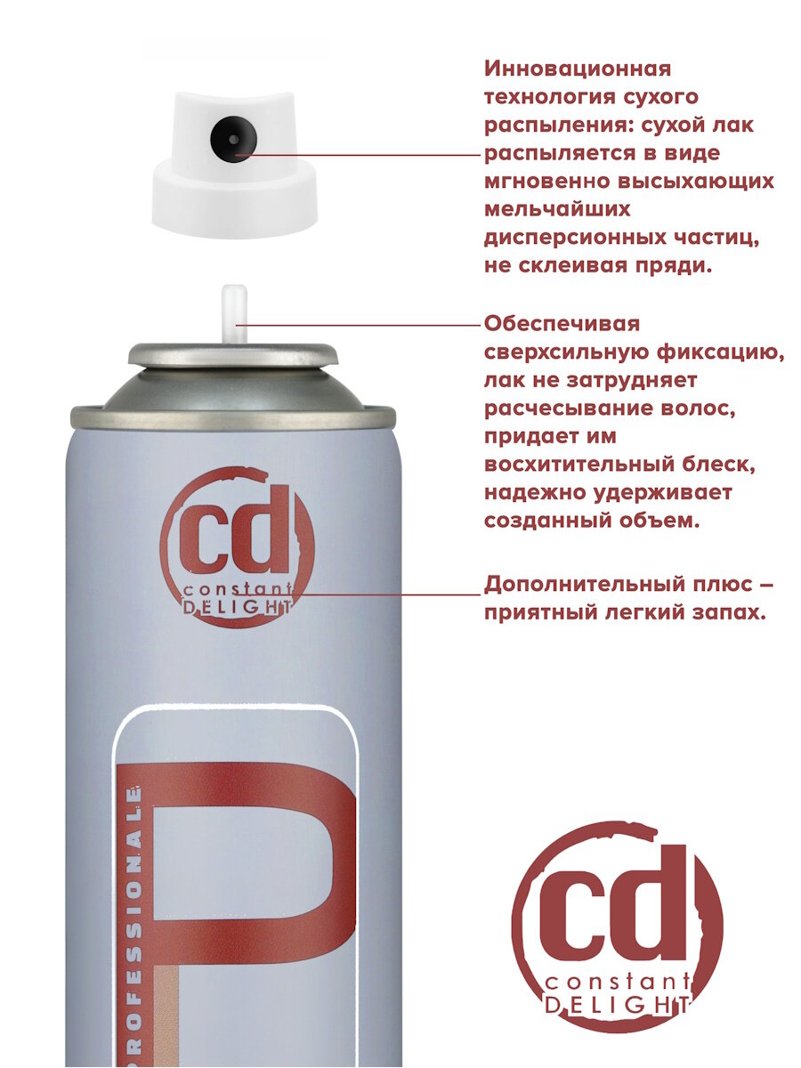Лак для волос экстрасильной фиксации CONSTANT DELIGHT, сухой, 400 мл — фото 1