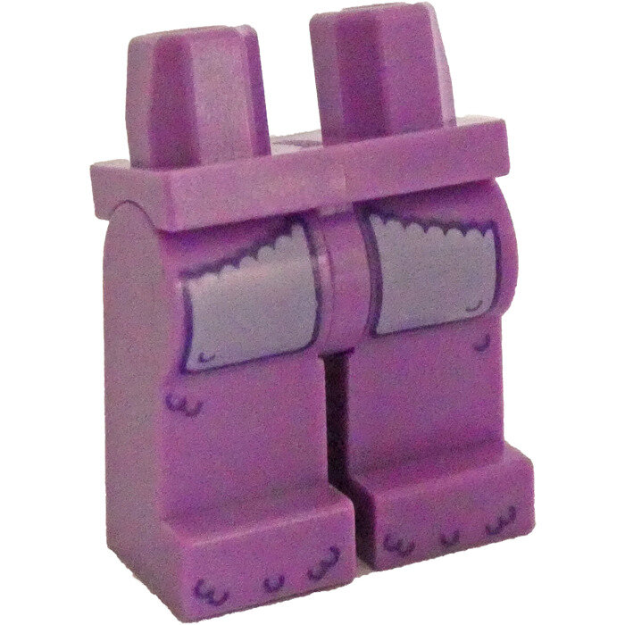 Hips and Legs with Large Lavender Pockets and Dark Purple Fur Pattern, 970c00pb1710 Medium Lavender N