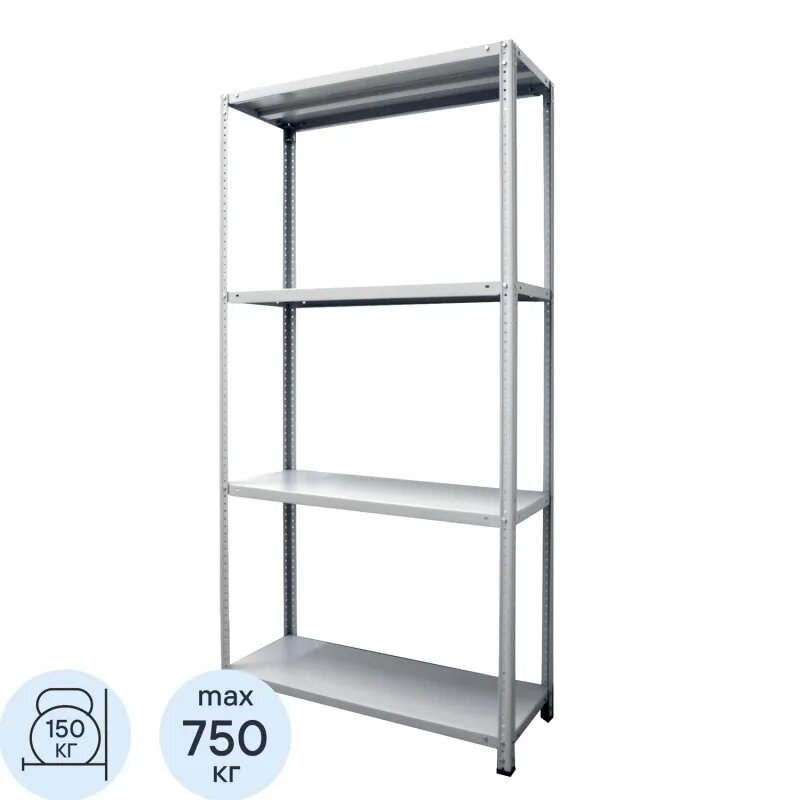 Стеллаж металлический ST-2000х1000х600 мм (4 полки/150 кг)