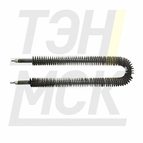 ТЭН 2500W, черн, L400мм, оребренный, межосевое расстояние 70-75мм, подвижный воздух, Ф2, 220V, 06.252