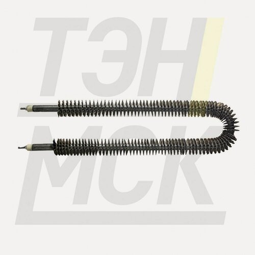 Изображение товара ТЭН 2500W, черн, L400мм, оребренный, межосевое расстояние 70-75мм, подвижный воздух, Ф2, 220V, 06.252