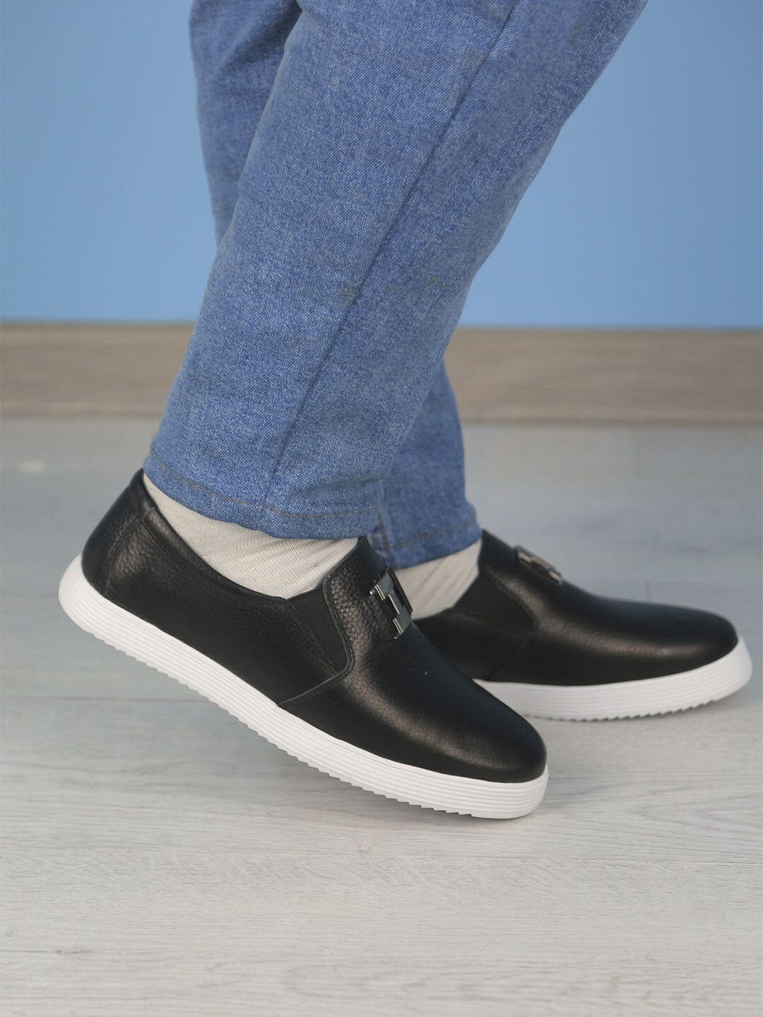 Мокасины KFK KFKOQPA, размер 42, черный — фото 1