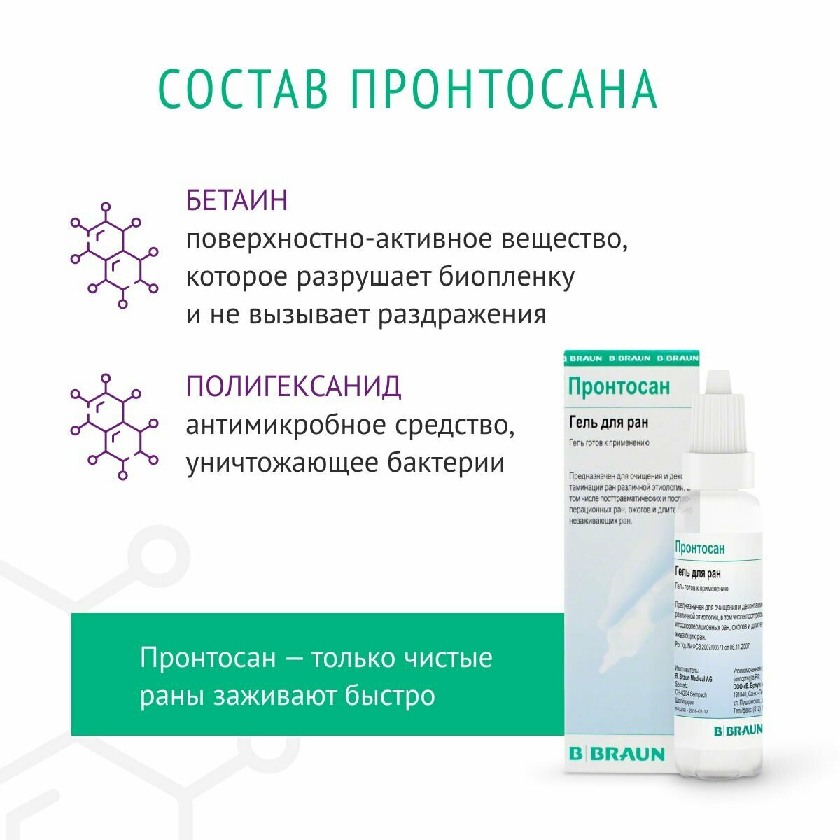 Изображение Пронтосан, гель для ран, 30 мл