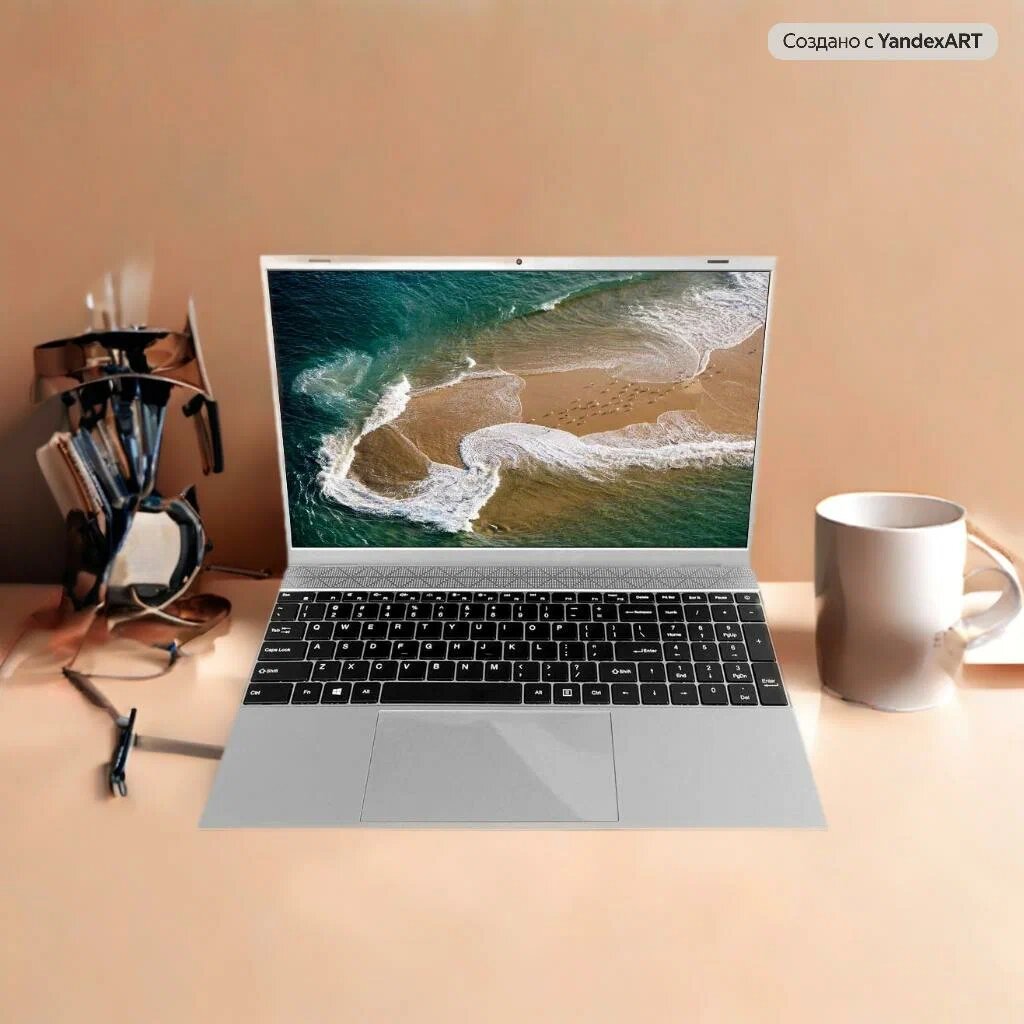 Металлический ноутбук для работы и учебы 15,6" IPS, Intel N100 до 3,4GHz, RAM 12Gb DDR5, 5000mAh, 512 Gb SSD nvme