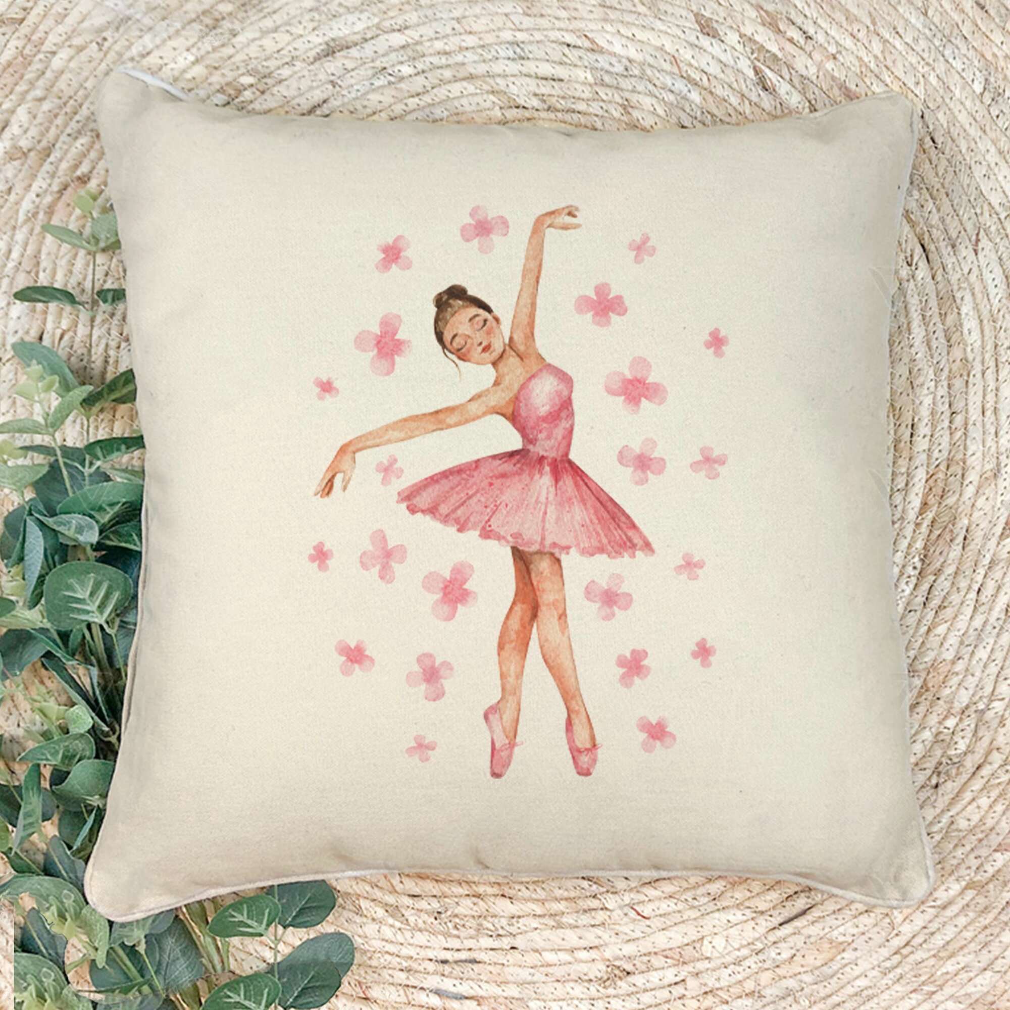 Наволочка для декоративной подушки Gerasim "Балерина в розовом", 41х41 см, эко-ткань хлопок/полиэфир, Балет