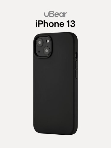 Изображение товара Чехол uBear Touch Сase (Liquid silicone) для iPhone 13, черный
