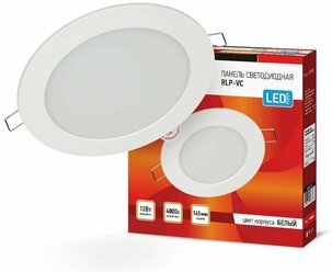 Светильник светодиодный RLP-VC 12Вт 4000К IP40 960лм 230В 145мм круглый встраив. панель бел. IN HOME 4690612023366