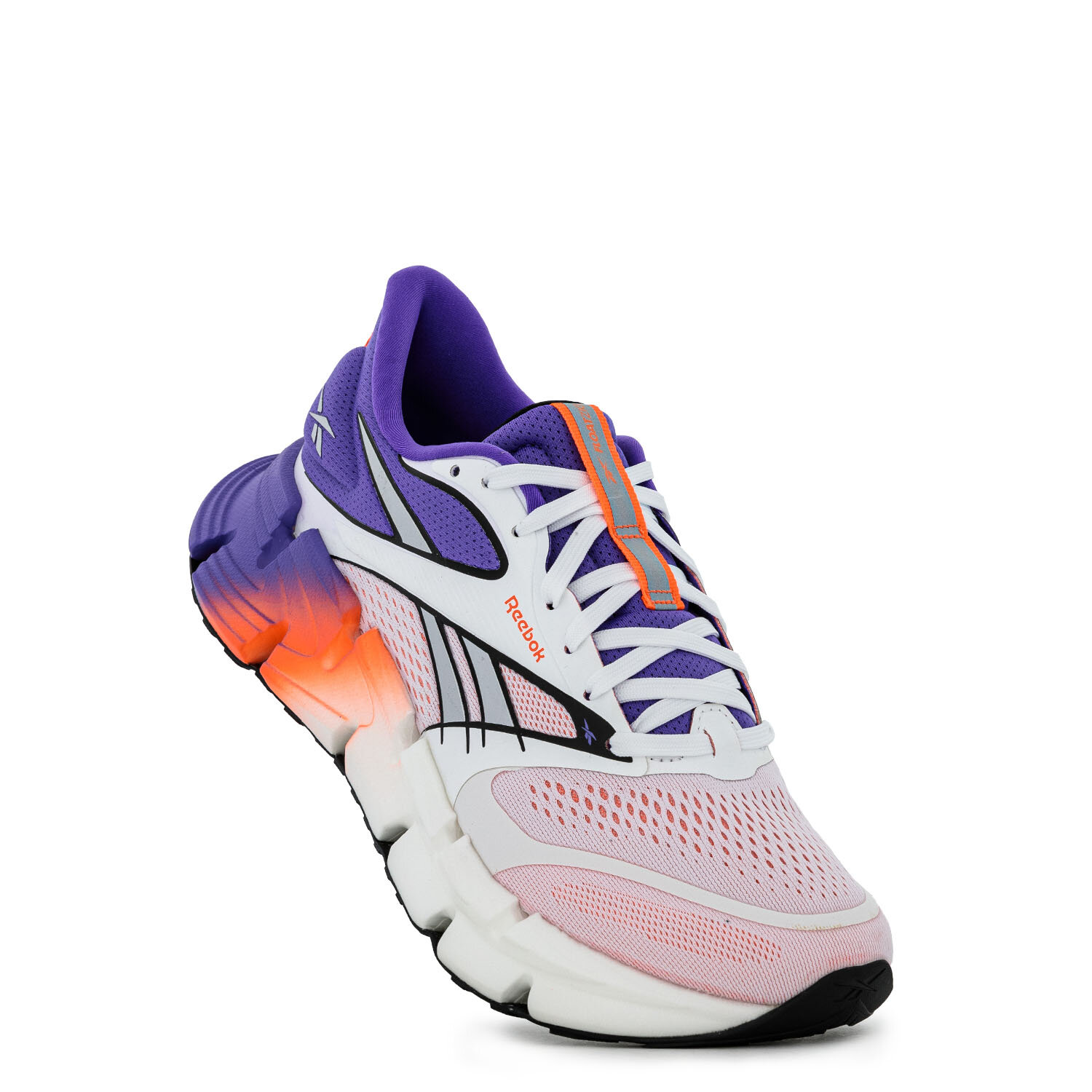Кроссовки Reebok FloatZig 2, размер 8 US, белый/фиолетовый/оранжевый — фото 1