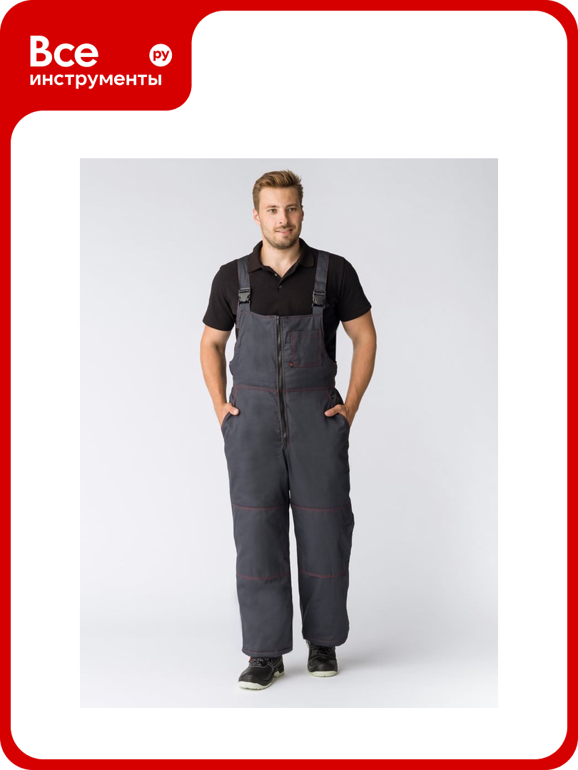 Зимний мужской полукомбинезон Факел Фаворит NEW темно-серый р. 56-58 рост 170-176 87469381.007