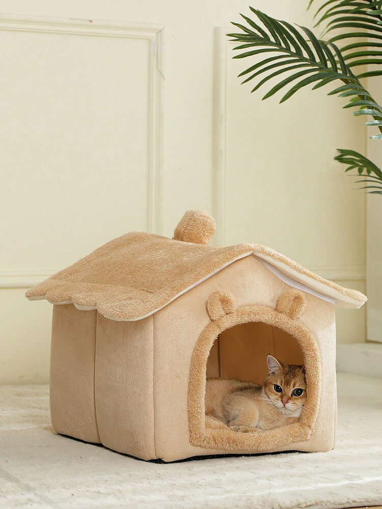 Изображение Теплый дом для животных Кошачье гнездо Собачье гнездо Серый дом.