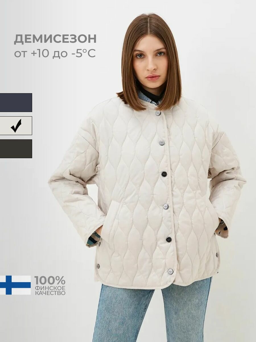 Куртка DIXI COAT Весна-лето 2024, размер 52, молочный