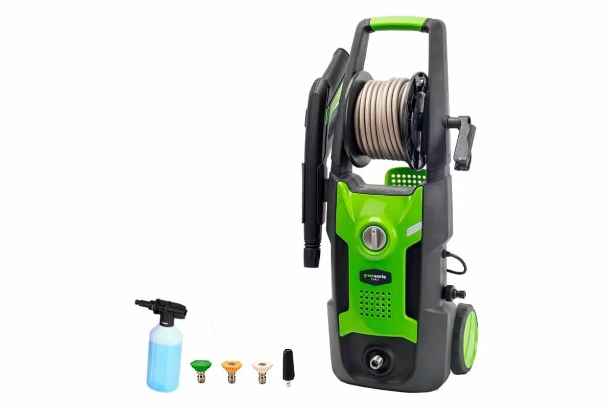 Электрическая мойка высокого давления GreenWorks 1800 Вт 130 бар 5106507