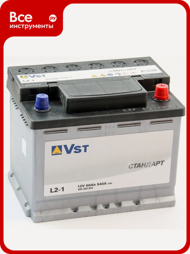 Изображение товара Аккумуляторная батарея VST 6СТ-60.0 обратная полярность для легковых и грузовых автомобилей кальциевая технология