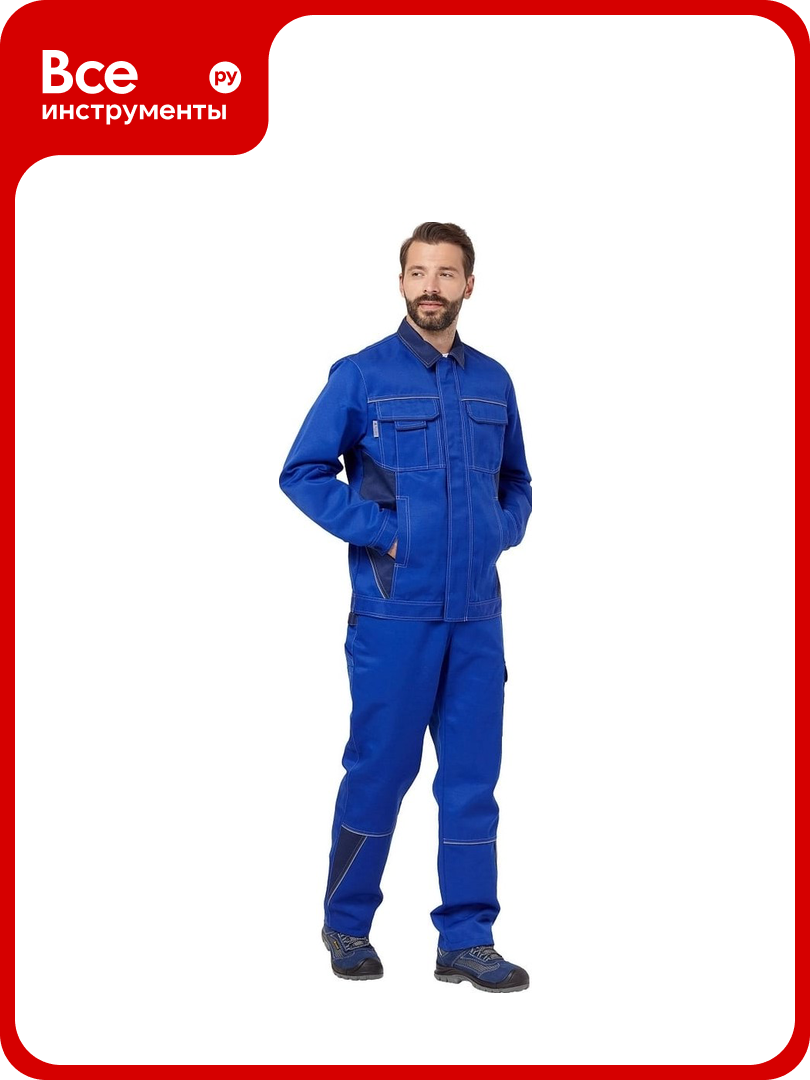Костюм Эксперт Спецодежда Страйк 2 василек/темно-синий р. 48-50 рост 170-176 6446000049726