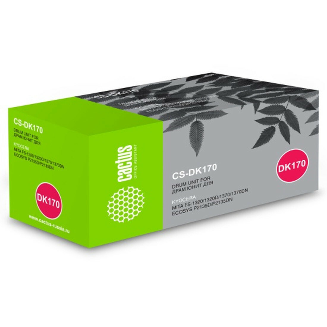 Блок фотобарабана Cactus DK-170, для Kyocera Ecosys, 100 000 страниц, черный