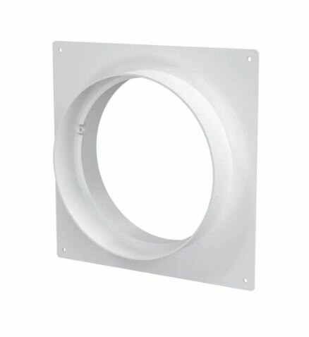 Пластина настенная с соединителем для круглых воздуховодов Fonet D150 мм пластик