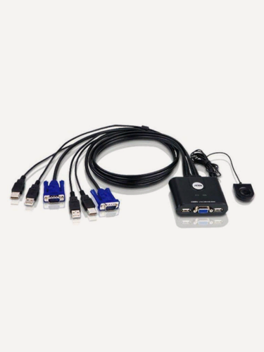 Изображение товара Переключатель KVM ATEN CS22U-AT, 2 порта, пульт переключения, USB Type A/VGA