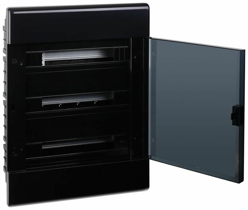 Щиток Тусо скрытая проводка на 54 модуля с дверцей 645х464х116мм (черный) Ruvinil 68154Ч