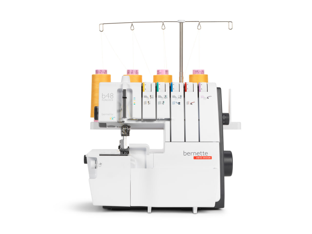 Bernette b48 FUNLOCK Оверлок/Плоскошовная машина с широким набором функций и впечатляющим качеством шитья.