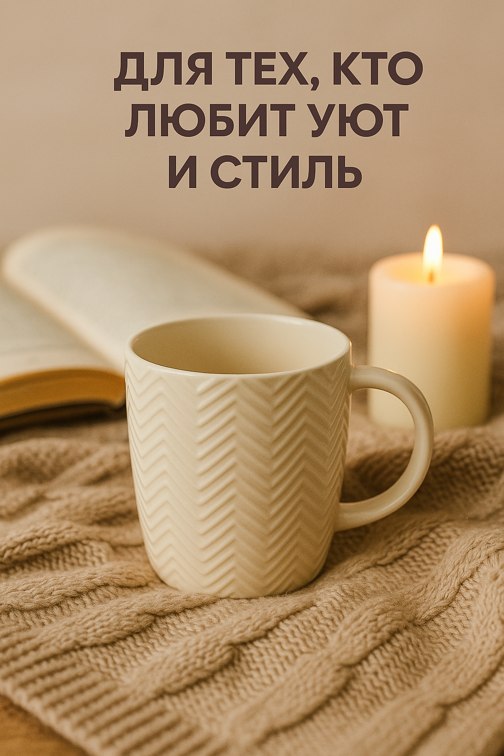 Стильная керамическая кружка с объёмом 350 мл и рельефной текстурой. Подходит для кофе, чая и других горячих напитков