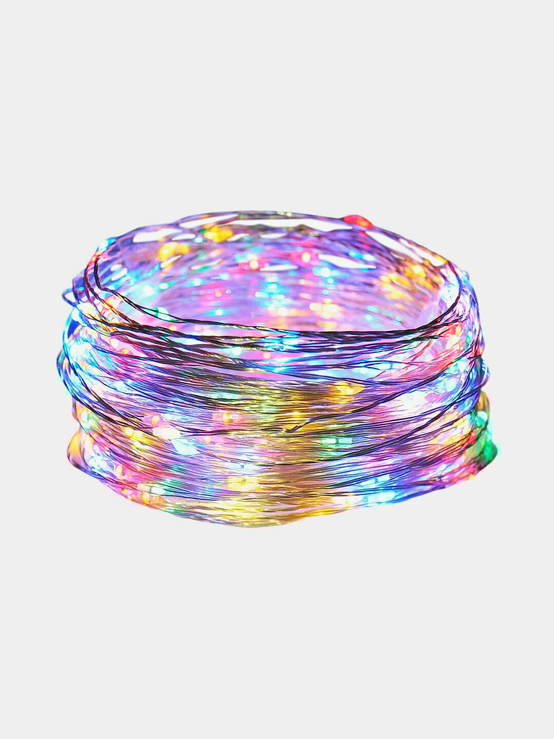 Гирлянда роса, 10 метров, цвет свечения RGB, питание от USB, украшение