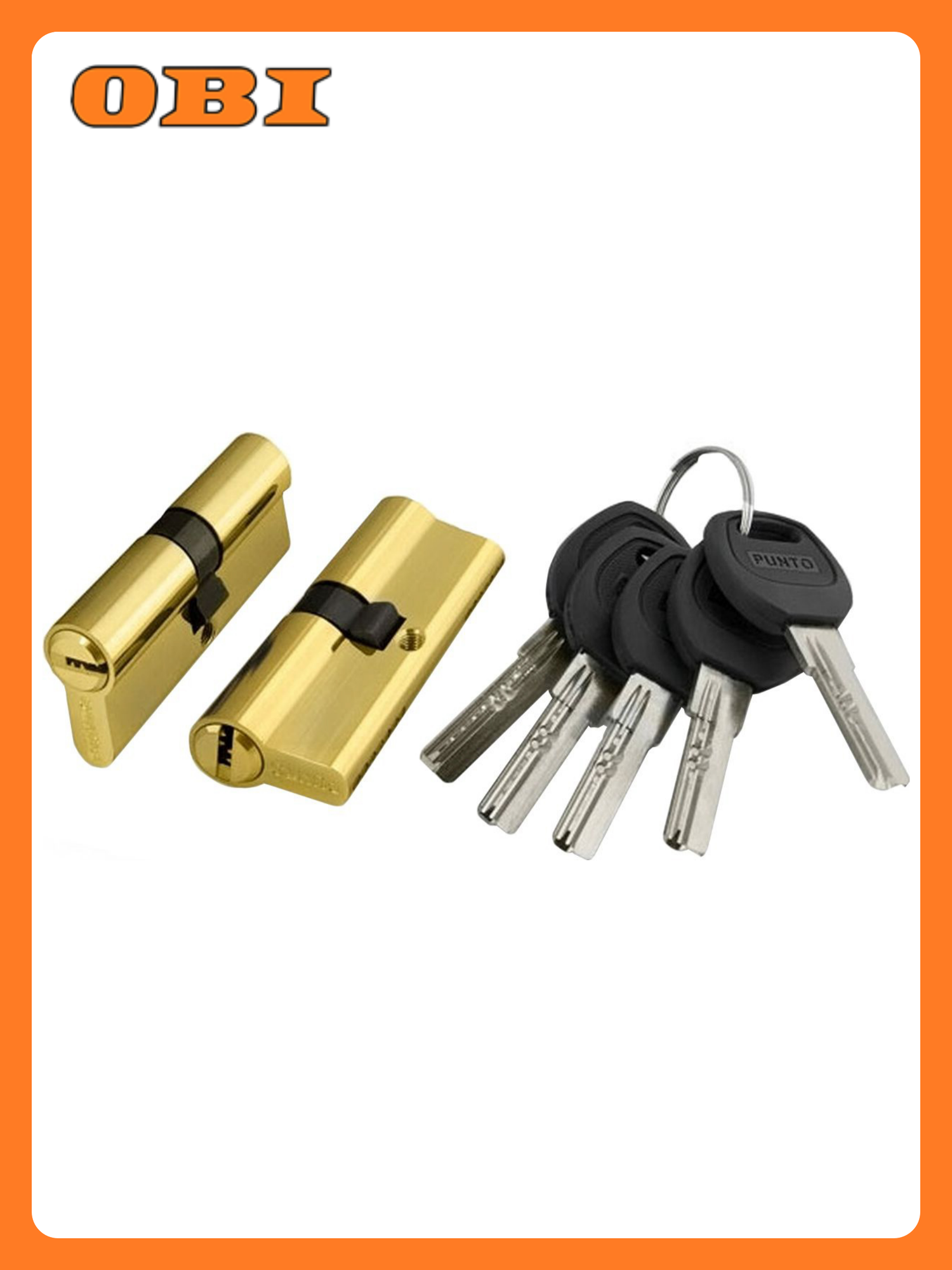 Цилиндр Punto SIMPLE LIVING A200 латунь 70мм двусторонний 5 ключей