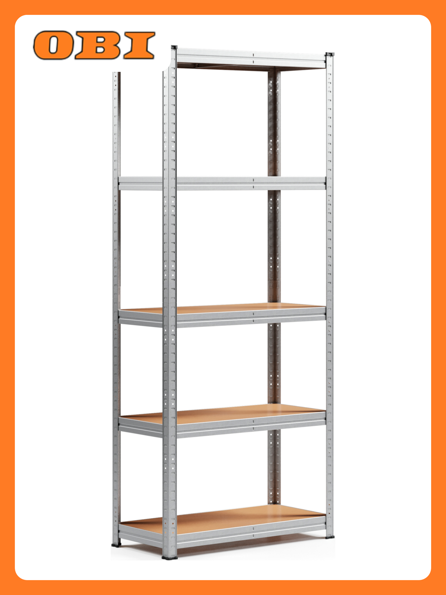 Стеллаж METALL ZAVOD Bonus  металл  180x75x35 см  5 полок  серебристый