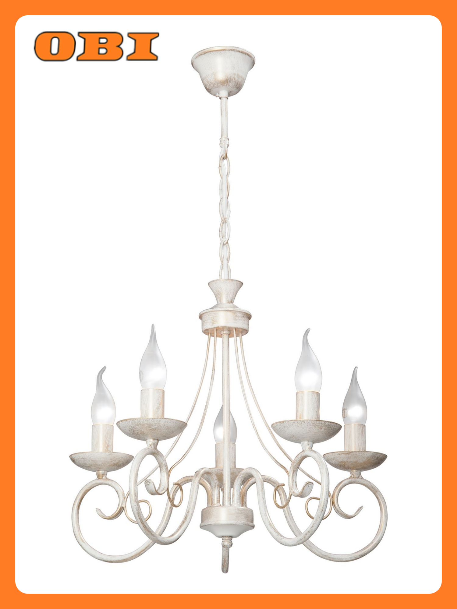 Подвесная люстра Vitaluce V3807-0/5 белая 5ХE14Х40Вт