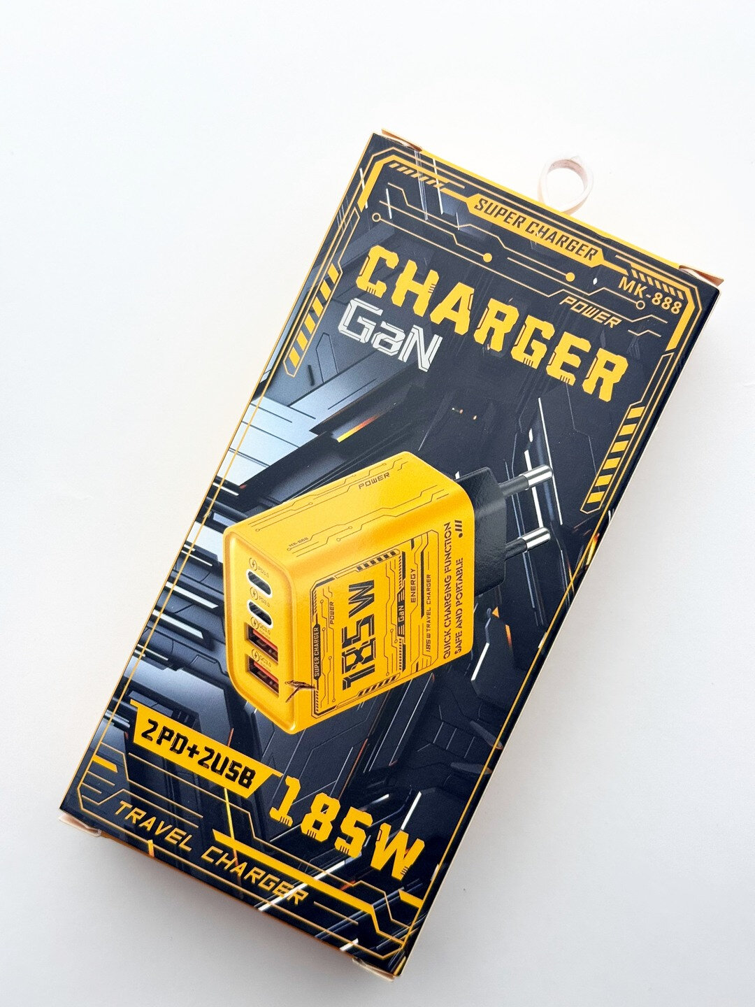 Сверхбыстрое зарядное устройство, Кабель Micro USB 1 м, Bollark MK-888 | 185W | PD + QC3.0