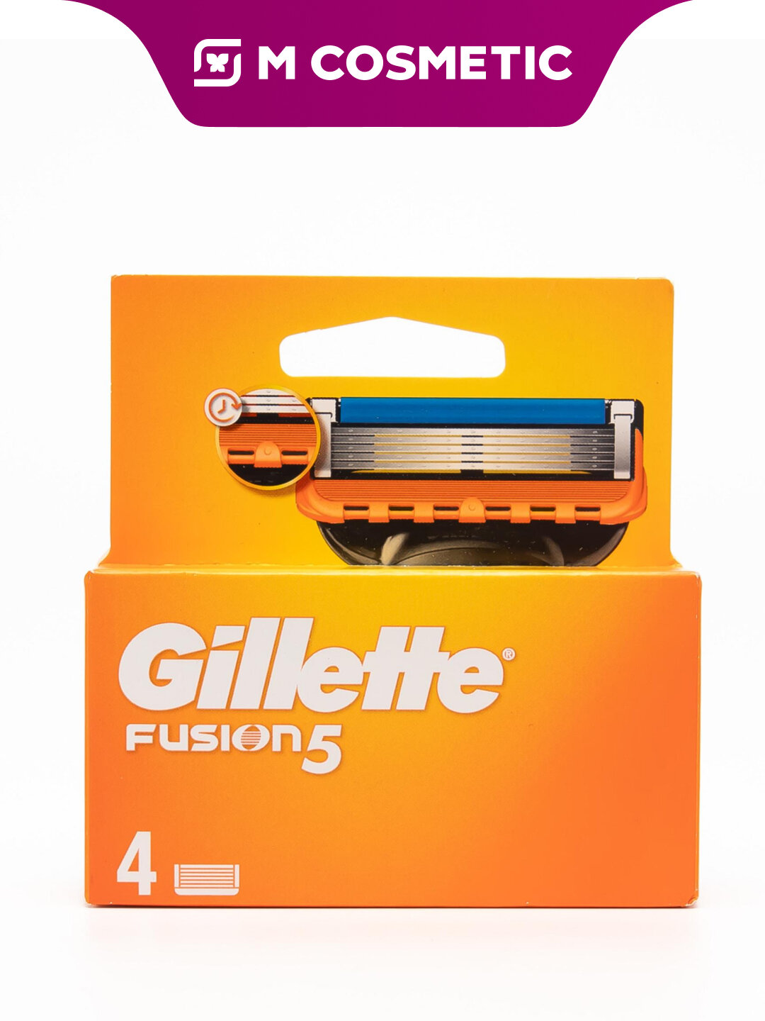 Сменные кассеты Gillette Fusion ProGlide Power, 5 лезвий, нержавеющая сталь, 4шт