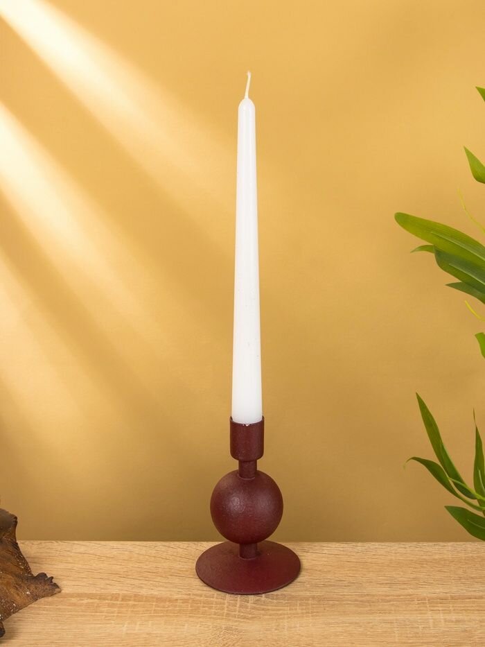 Подсвечник Sima-land Сливовый, на 1 свечу, с 1 сферой, 7.5х7.5х11.5 см