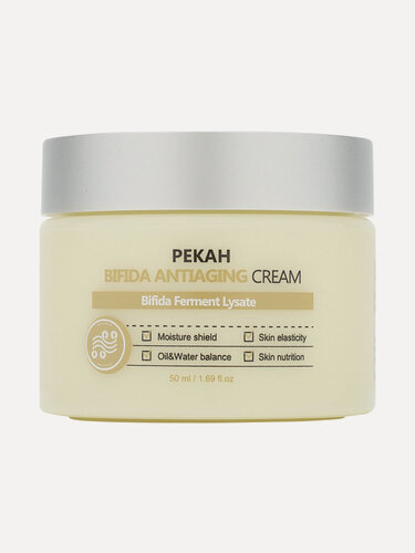 Изображение товара PEKAH Антивозрастной крем для ухода за кожей лица, шеи и зоны декольте с бифидобактериями, корейская косметика. 50мл