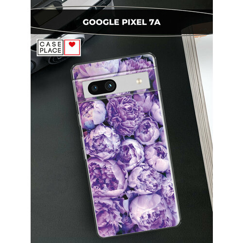 фото Чехол на google pixel 7a / гугл пиксель 7a с принтом пионы сиреневые case place