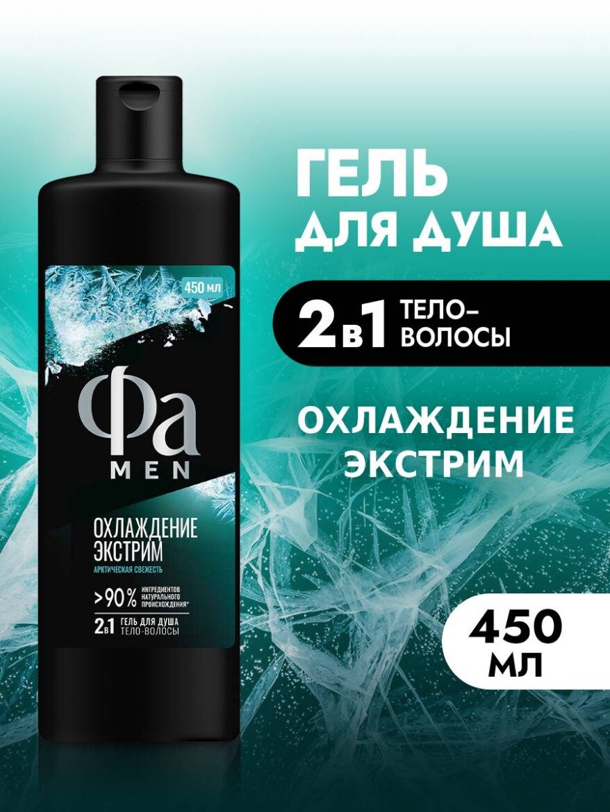 Фа MEN Гель для душа мужской Охлаждение Экстрим, 450 мл