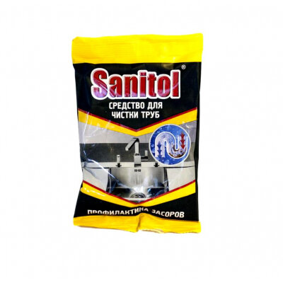 Sanitol (Крот) средство для чистки труб Антизасор в гранулах, 0.09 кг - фотография № 7