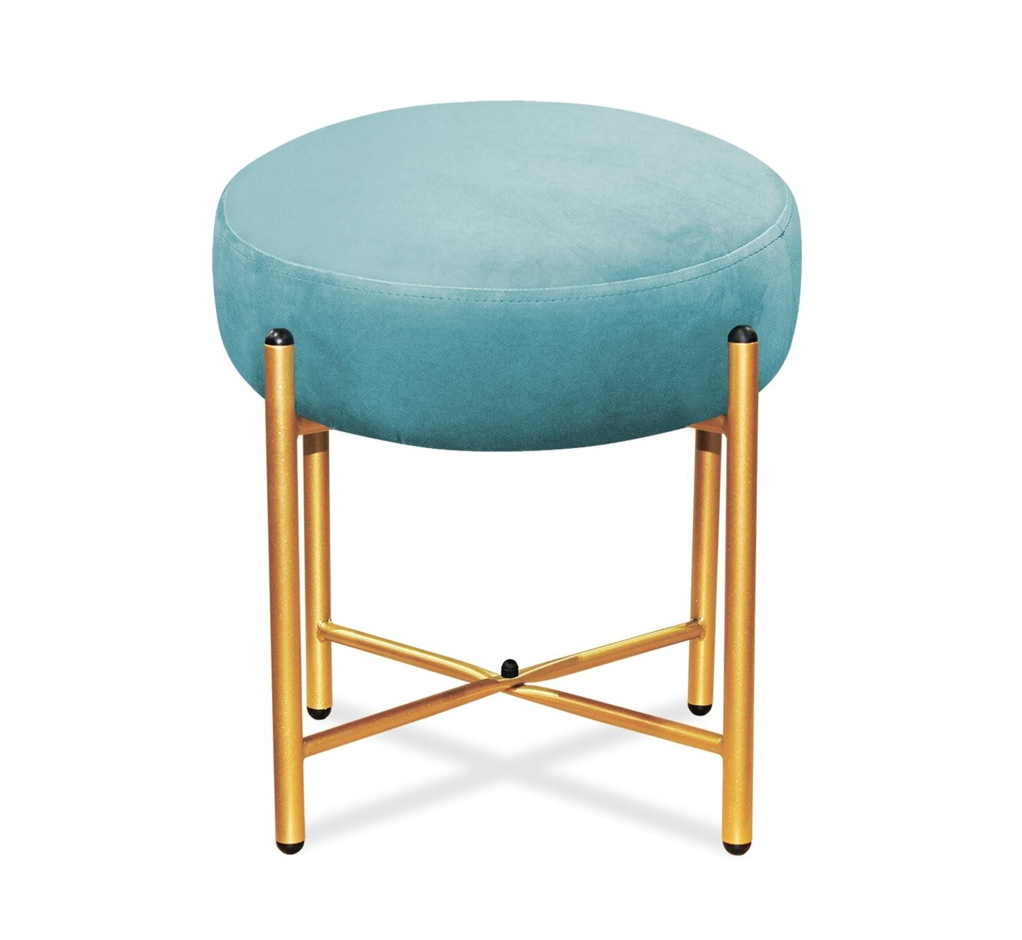 фото Банкетка Sheffilton SHT-B4 голубая пастель/золото