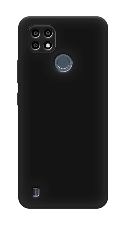 Матовый силиконовый чехол на Realme C21Y / Реалми C21Y с защитой камеры, черный