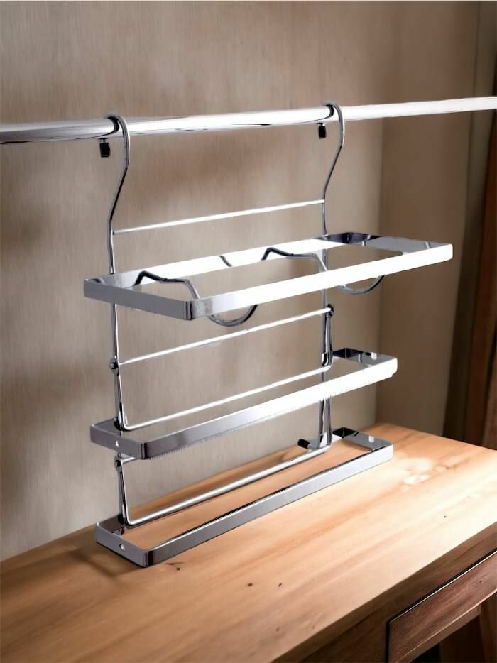 Полка на рейлинг для рулонов бумаги и фольги (с двумя зубчатыми ножами)