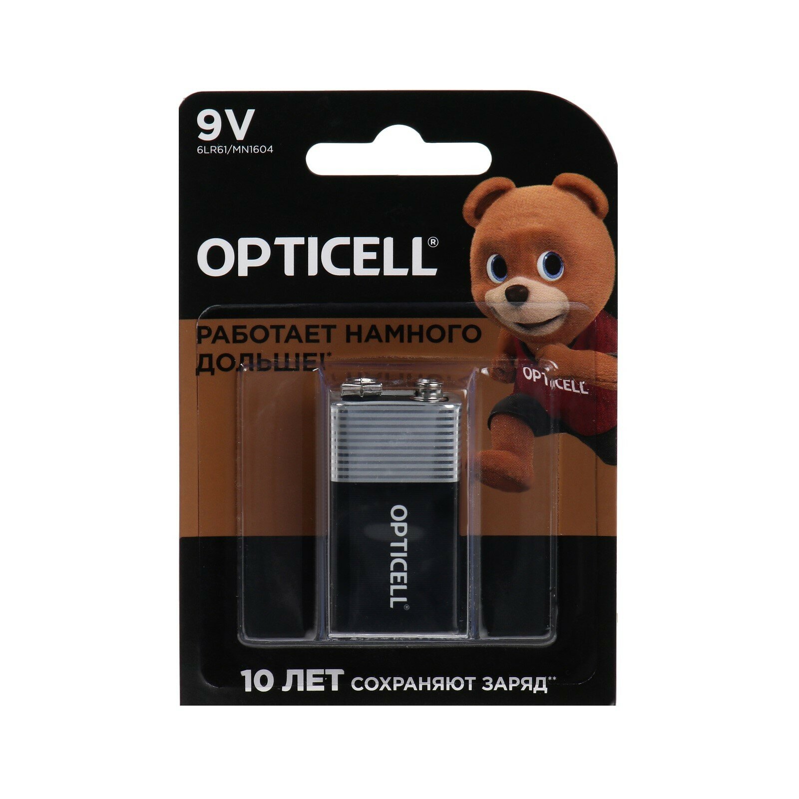 Батарейки Opticell 9V 1 шт - фото №5