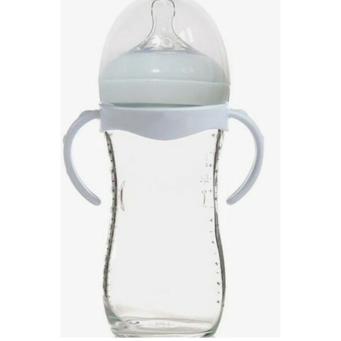 Бутылочка для кормления Ø50 ШГ 240 мл, стекло, цвет белый (комплект из 3 шт)