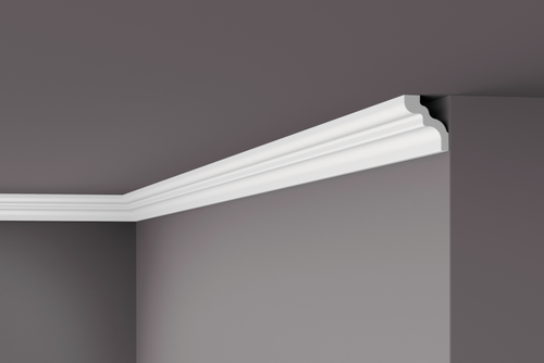 Изображение товара Карниз плинтус потолочный 40х50 мм под покраску полиуретановый лепнина WT9 NMC Belgium 1 метр