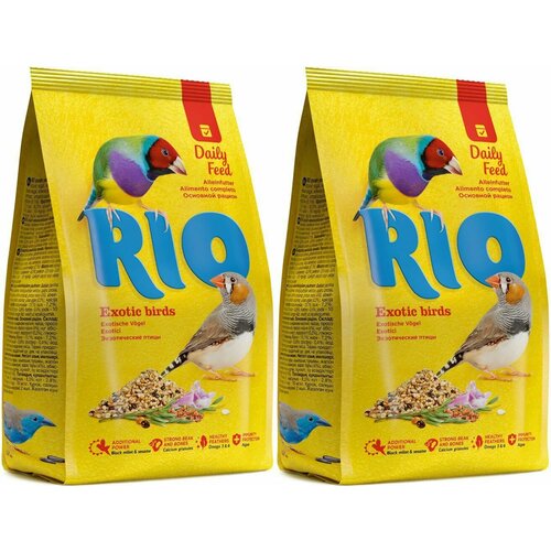 RIO Корм сухой для экзотических птиц, основной рацион, 500 г, 2 уп rio корм для экзотических птиц основной рацион 1 кг