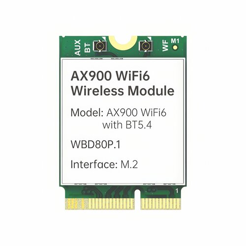 Двухдиапазонный сетевой адаптер, сетевая карта M.2 NGFF EDUP AX 900Mbps+ Wi-Fi 6 Bluetooth 5.4 (EP-AX900)